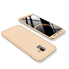 Funda Dura Plastico Rigida Carcasa Mate Frontal y Trasera 360 Grados para Samsung Galaxy On6 (2018) J600F J600G Oro