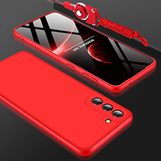 Funda Dura Plastico Rigida Carcasa Mate Frontal y Trasera 360 Grados para Samsung Galaxy S23 Plus 5G Rojo