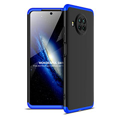 Funda Dura Plastico Rigida Carcasa Mate Frontal y Trasera 360 Grados para Xiaomi Mi 10i 5G Azul y Negro