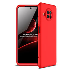 Funda Dura Plastico Rigida Carcasa Mate Frontal y Trasera 360 Grados para Xiaomi Mi 10i 5G Rojo