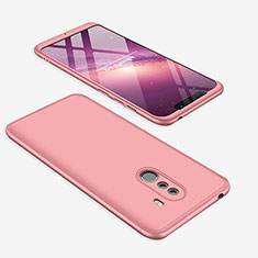 Funda Dura Plastico Rigida Carcasa Mate Frontal y Trasera 360 Grados para Xiaomi Pocophone F1 Oro Rosa