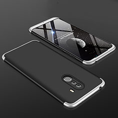 Funda Dura Plastico Rigida Carcasa Mate Frontal y Trasera 360 Grados para Xiaomi Pocophone F1 Plata