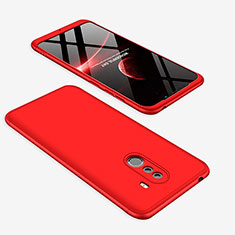 Funda Dura Plastico Rigida Carcasa Mate Frontal y Trasera 360 Grados para Xiaomi Pocophone F1 Rojo