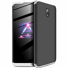 Funda Dura Plastico Rigida Carcasa Mate Frontal y Trasera 360 Grados para Xiaomi Redmi 8A Plata y Negro