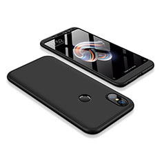 Funda Dura Plastico Rigida Carcasa Mate Frontal y Trasera 360 Grados para Xiaomi Redmi Note 5 AI Dual Camera Negro