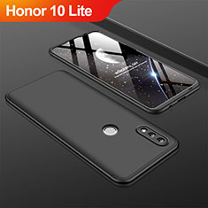 Funda Dura Plastico Rigida Carcasa Mate Frontal y Trasera 360 Grados Q01 para Huawei Honor 10 Lite Negro