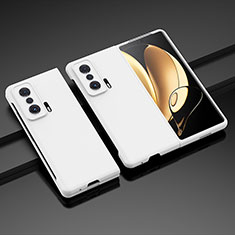 Funda Dura Plastico Rigida Carcasa Mate Frontal y Trasera 360 Grados QH1 para Huawei Honor Magic V 5G Plata