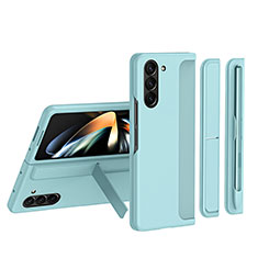 Funda Dura Plastico Rigida Carcasa Mate Frontal y Trasera 360 Grados QH1 para Samsung Galaxy Z Fold5 5G Menta Verde