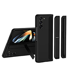 Funda Dura Plastico Rigida Carcasa Mate Frontal y Trasera 360 Grados QH1 para Samsung Galaxy Z Fold5 5G Negro