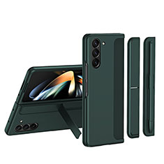 Funda Dura Plastico Rigida Carcasa Mate Frontal y Trasera 360 Grados QH1 para Samsung Galaxy Z Fold5 5G Verde