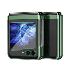 Funda Dura Plastico Rigida Carcasa Mate Frontal y Trasera 360 Grados QH2 para Samsung Galaxy Z Flip5 5G Verde