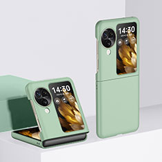 Funda Dura Plastico Rigida Carcasa Mate Frontal y Trasera 360 Grados QH3 para Oppo Find N3 Flip 5G Menta Verde