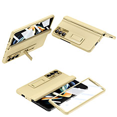 Funda Dura Plastico Rigida Carcasa Mate Frontal y Trasera 360 Grados QH5 para Samsung Galaxy Z Fold5 5G Oro