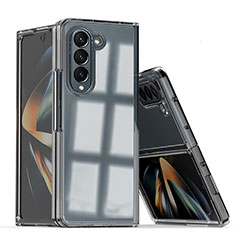 Funda Dura Plastico Rigida Carcasa Mate Frontal y Trasera 360 Grados QW1 para Samsung Galaxy Z Fold5 5G Claro