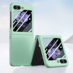 Funda Dura Plastico Rigida Carcasa Mate Frontal y Trasera 360 Grados SD1 para Samsung Galaxy Z Flip5 5G Menta Verde