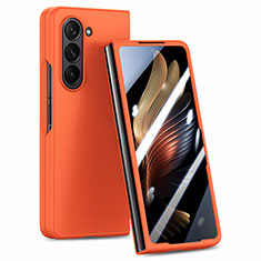 Funda Dura Plastico Rigida Carcasa Mate Frontal y Trasera 360 Grados SD1 para Samsung Galaxy Z Fold5 5G Naranja