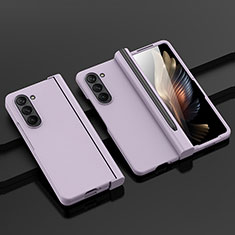 Funda Dura Plastico Rigida Carcasa Mate Frontal y Trasera 360 Grados SD2 para Samsung Galaxy Z Fold5 5G Morado