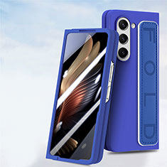 Funda Dura Plastico Rigida Carcasa Mate Frontal y Trasera 360 Grados SD3 para Samsung Galaxy Z Fold5 5G Azul