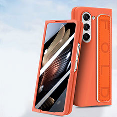 Funda Dura Plastico Rigida Carcasa Mate Frontal y Trasera 360 Grados SD3 para Samsung Galaxy Z Fold5 5G Naranja