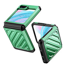 Funda Dura Plastico Rigida Carcasa Mate Frontal y Trasera 360 Grados Z01L para Samsung Galaxy Z Flip5 5G Verde