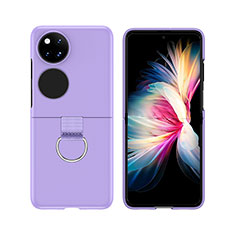 Funda Dura Plastico Rigida Carcasa Mate Frontal y Trasera 360 Grados Z02L para Huawei Pocket S Morado