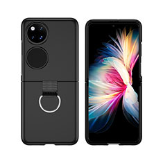 Funda Dura Plastico Rigida Carcasa Mate Frontal y Trasera 360 Grados Z02L para Huawei Pocket S Negro