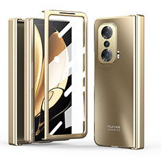 Funda Dura Plastico Rigida Carcasa Mate Frontal y Trasera 360 Grados ZL1 para Huawei Honor Magic V 5G Oro