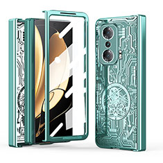 Funda Dura Plastico Rigida Carcasa Mate Frontal y Trasera 360 Grados ZL2 para Huawei Honor Magic V 5G Verde