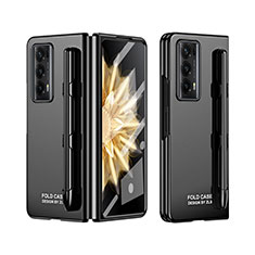 Funda Dura Plastico Rigida Carcasa Mate Frontal y Trasera 360 Grados ZL2 para Huawei Honor Magic V2 Ultimate 5G Negro