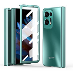 Funda Dura Plastico Rigida Carcasa Mate Frontal y Trasera 360 Grados ZL2 para Oppo Find N2 5G Verde