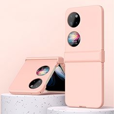 Funda Dura Plastico Rigida Carcasa Mate Frontal y Trasera 360 Grados ZL3 para Huawei P60 Pocket Oro Rosa