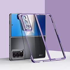 Funda Dura Plastico Rigida Carcasa Mate Frontal y Trasera 360 Grados ZL6 para Huawei Honor Magic Vs2 5G Morado