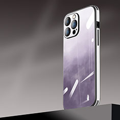 Funda Dura Plastico Rigida Carcasa Mate Gradiente AT1 para Apple iPhone 14 Pro Morado