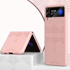 Funda Dura Plastico Rigida Carcasa Mate H04 para Samsung Galaxy Z Flip4 5G Oro Rosa