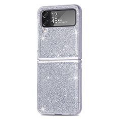 Funda Dura Plastico Rigida Carcasa Mate L02 para Samsung Galaxy Z Flip4 5G Plata