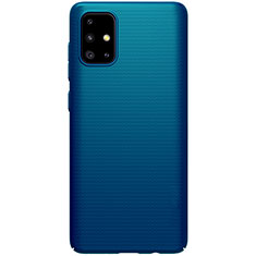 Funda Dura Plastico Rigida Carcasa Mate M01 para Samsung Galaxy A71 5G Azul