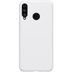 Funda Dura Plastico Rigida Carcasa Mate M02 para Huawei P30 Lite XL Blanco