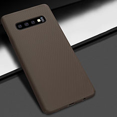 Funda Dura Plastico Rigida Carcasa Mate M02 para Samsung Galaxy S10 Marron