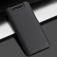 Funda Dura Plastico Rigida Carcasa Mate M03 para Samsung Galaxy A80 Negro