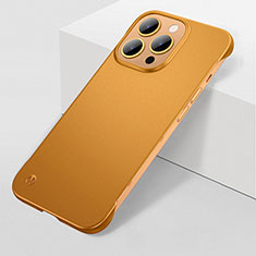 Funda Dura Plastico Rigida Carcasa Mate M04 para Apple iPhone 14 Pro Max Oro