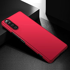 Funda Dura Plastico Rigida Carcasa Mate P01 para Sony Xperia 10 III SOG04 Rojo