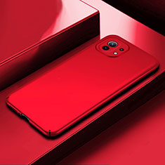 Funda Dura Plastico Rigida Carcasa Mate P01 para Xiaomi Mi 11 Lite 4G Rojo