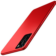 Funda Dura Plastico Rigida Carcasa Mate P02 para Huawei P40 Rojo