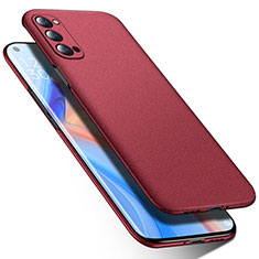 Funda Dura Plastico Rigida Carcasa Mate P02 para Oppo Reno4 Pro 5G Rojo