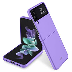 Funda Dura Plastico Rigida Carcasa Mate P04 para Samsung Galaxy Z Flip4 5G Morado