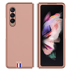 Funda Dura Plastico Rigida Carcasa Mate P04 para Samsung Galaxy Z Fold3 5G Oro Rosa