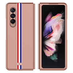 Funda Dura Plastico Rigida Carcasa Mate P05 para Samsung Galaxy Z Fold4 5G Oro Rosa