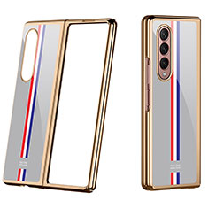 Funda Dura Plastico Rigida Carcasa Mate P07 para Samsung Galaxy Z Fold3 5G Oro