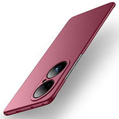 Funda Dura Plastico Rigida Carcasa Mate para Huawei P50 Rojo