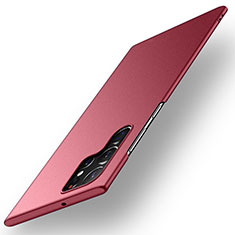 Funda Dura Plastico Rigida Carcasa Mate para Samsung Galaxy S21 Ultra 5G Rojo
